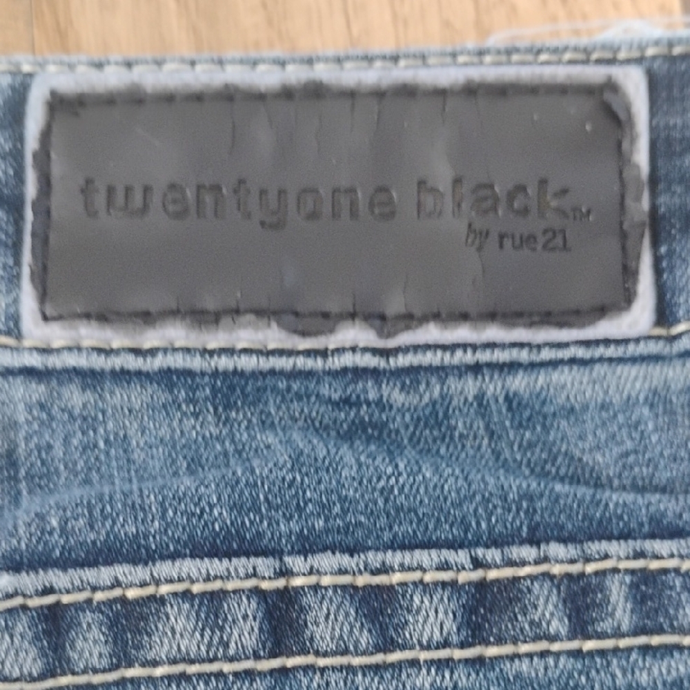 Dark Blue Flare Jeans - Women's Wide Leg Denim - Picture 7 of 7